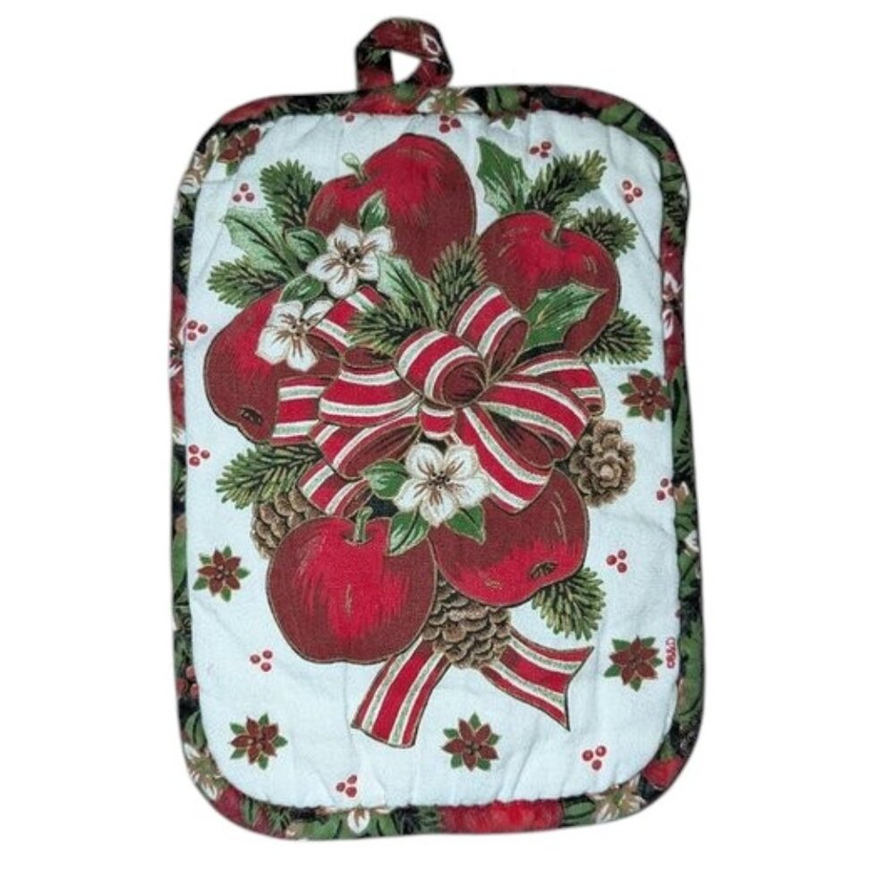 *3 FOR $9* B&D Barth & Dreyfuss Vintage Christmas Apple Pinecone Pine Pot Holder